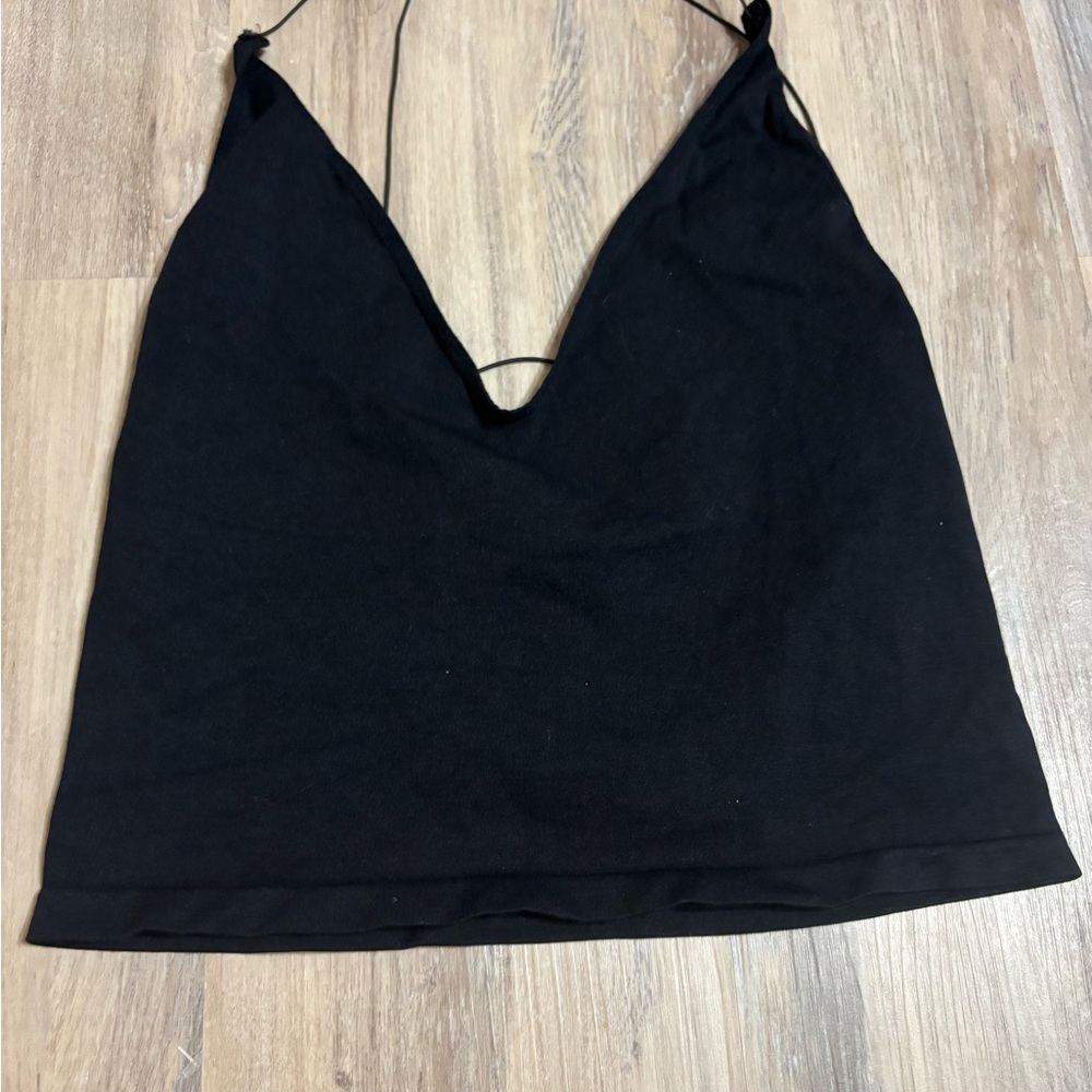 Free People Intimacy black cross back tank size M/L